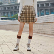asymmetrical pleated knee-length skirt - MRSLM
