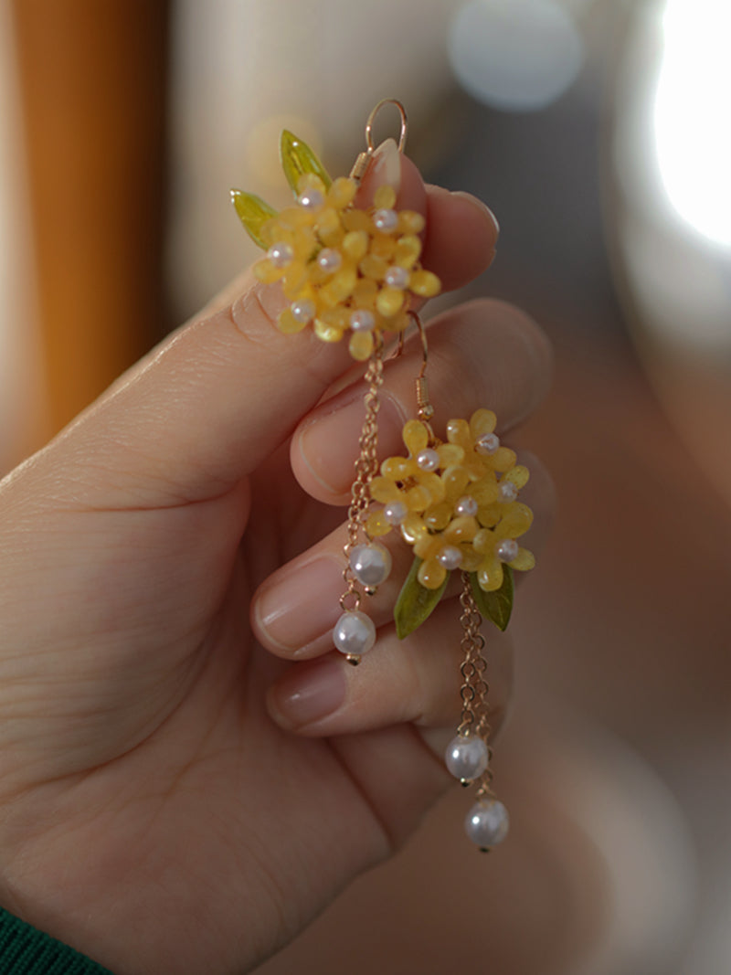 Vintage Osmanthus Antique Cheongsam Earrings