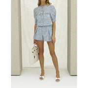 summer 2-piece printed shirt and shorts set, view 3 - MRSLM