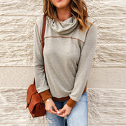 contrast color topstitched pullover sweatshirt - MRSLM