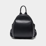 Deep coffee leather backpack for women, view 2 - MRSLM