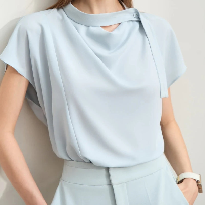 Solid chiffon blouse - MRSLM