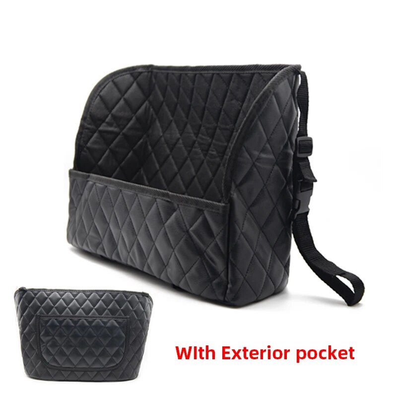 car seat back organizer with handbag holder, view 3 - MRSLM