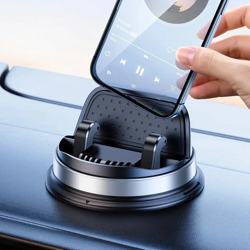 360 rotatable car phone holder with eyeglasses storage, view 2 - MRSLM