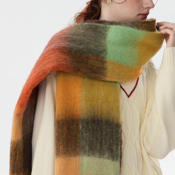 Langer Patchwork-Schal für Damen – kuschelig &amp; stylisch, 35,5 x 211 cm