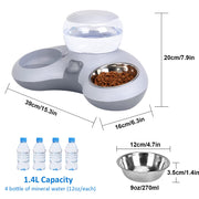 Automatic water dispenser and double cat bowl set, view 7 - MRSLM