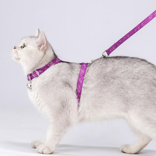 cat H-shape harness and leash set, view 3 - MRSLM