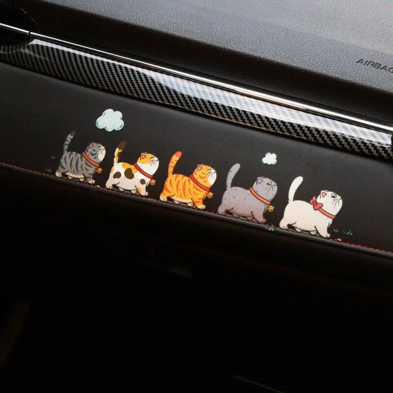 cute lazy cat vinyl decal, view 7 - MRSLM