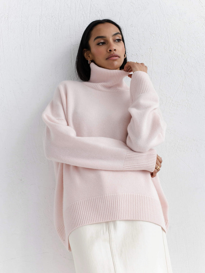 women's turtleneck pullover sweater, view 11 - MRSLM