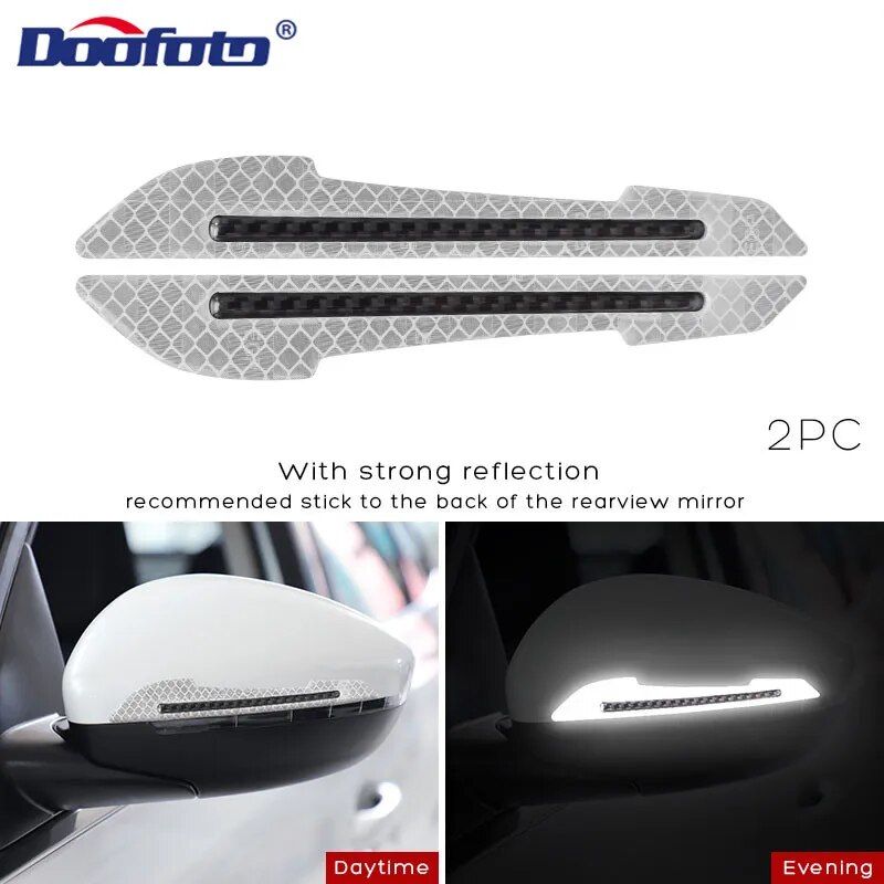 Reflective car bumper and door safety strips, view 2 - MRSLM