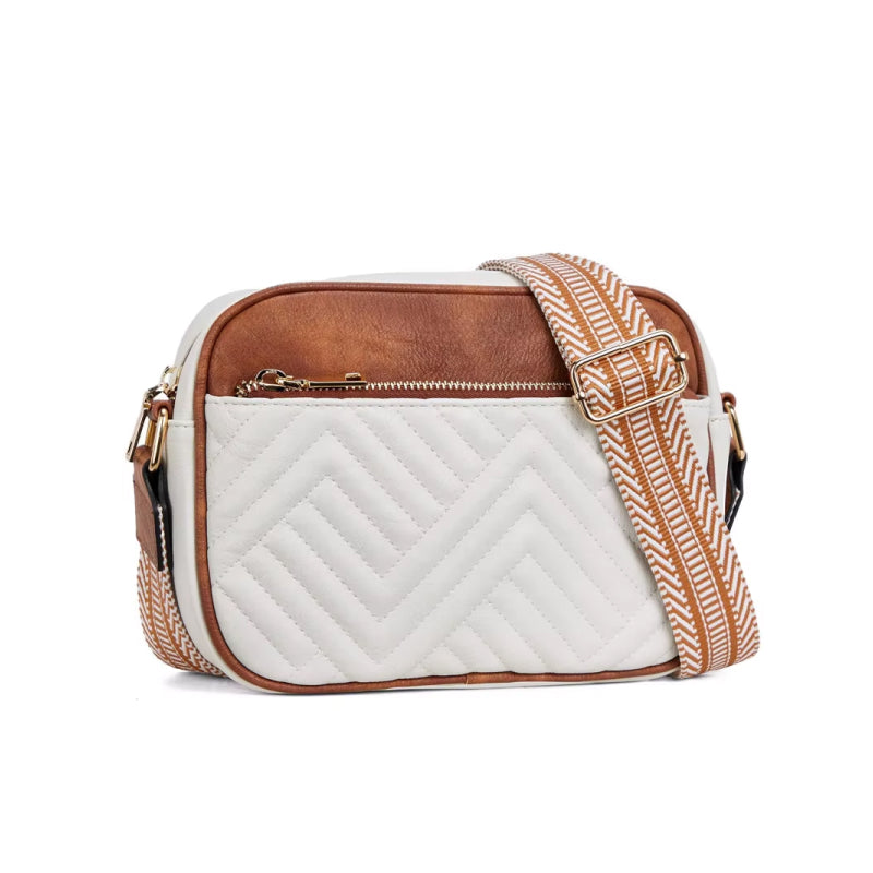 Quilted embroidered grid shoulder bag - MRSLM