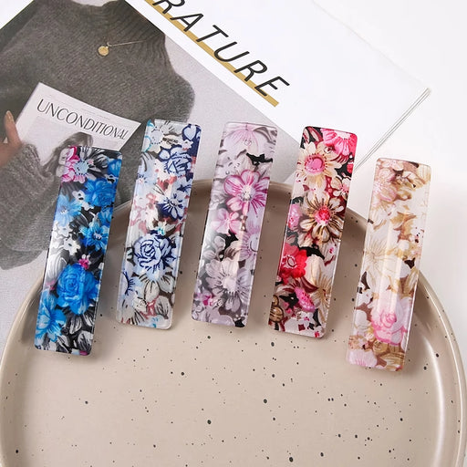 acrylic floral hair claw clip - MRSLM