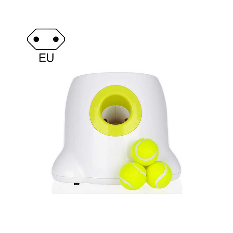 Brinquedo interativo para cães: Lançador automático de bolas de tênis