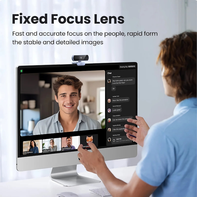 USB webcam 1080P HD with dual microphones, view 8 - MRSLM