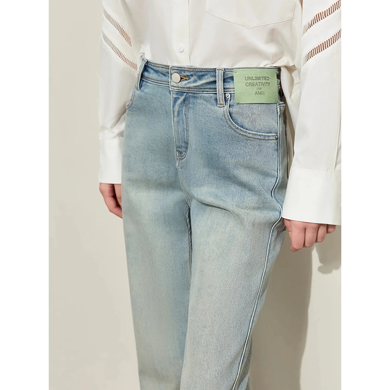 retro wide-leg women's denim pants, view 6 - MRSLM