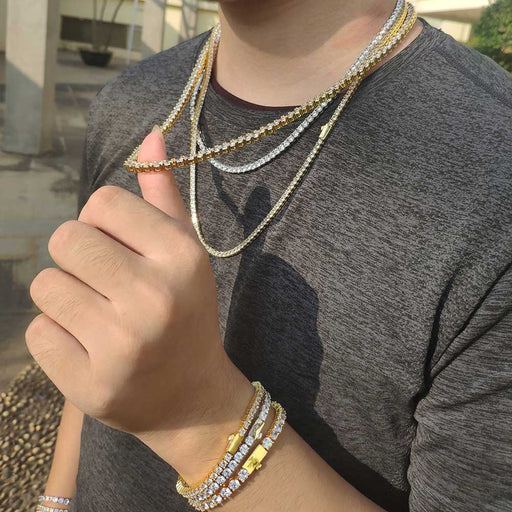 hip hop tennis chain bracelet - MRSLM