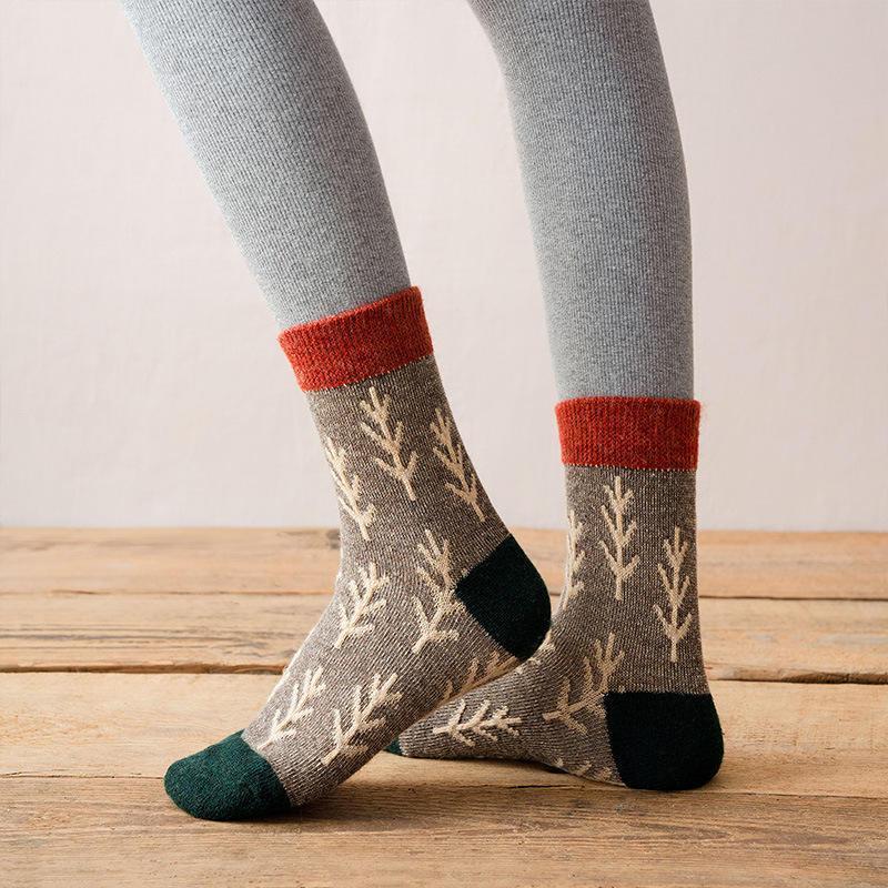 Retro-Wollsocken im koreanischen Stil