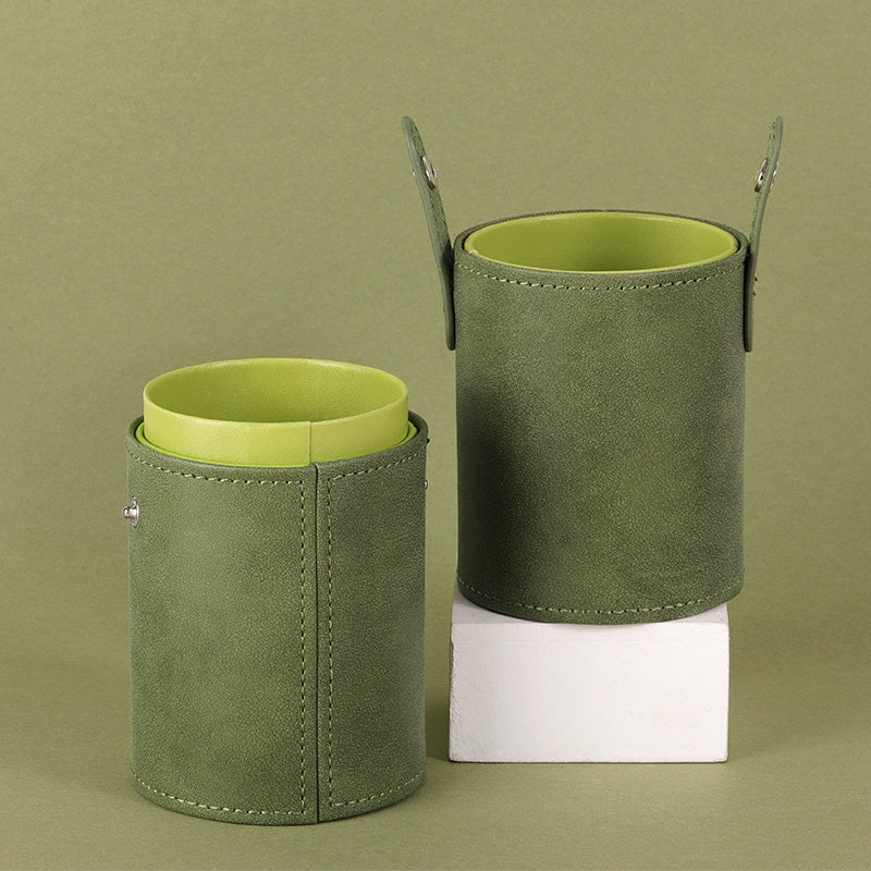 Green makeup brush holder, view 4 - MRSLM