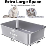 stainless steel cat litter box 3-pack, view 8 - MRSLM