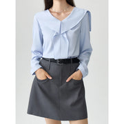 v-neck chiffon shirt, view 5 - MRSLM