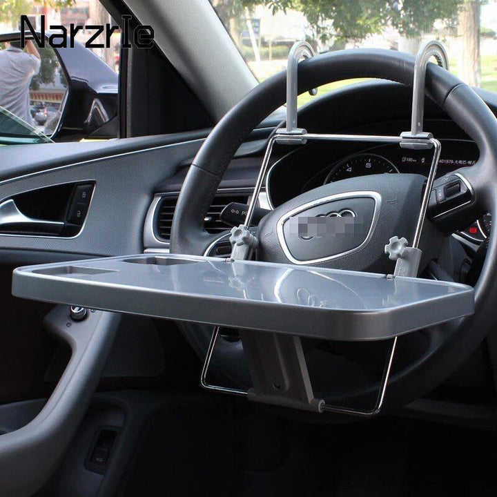 Universal Car Desk and Laptop Holder with Steering Wheel Tray