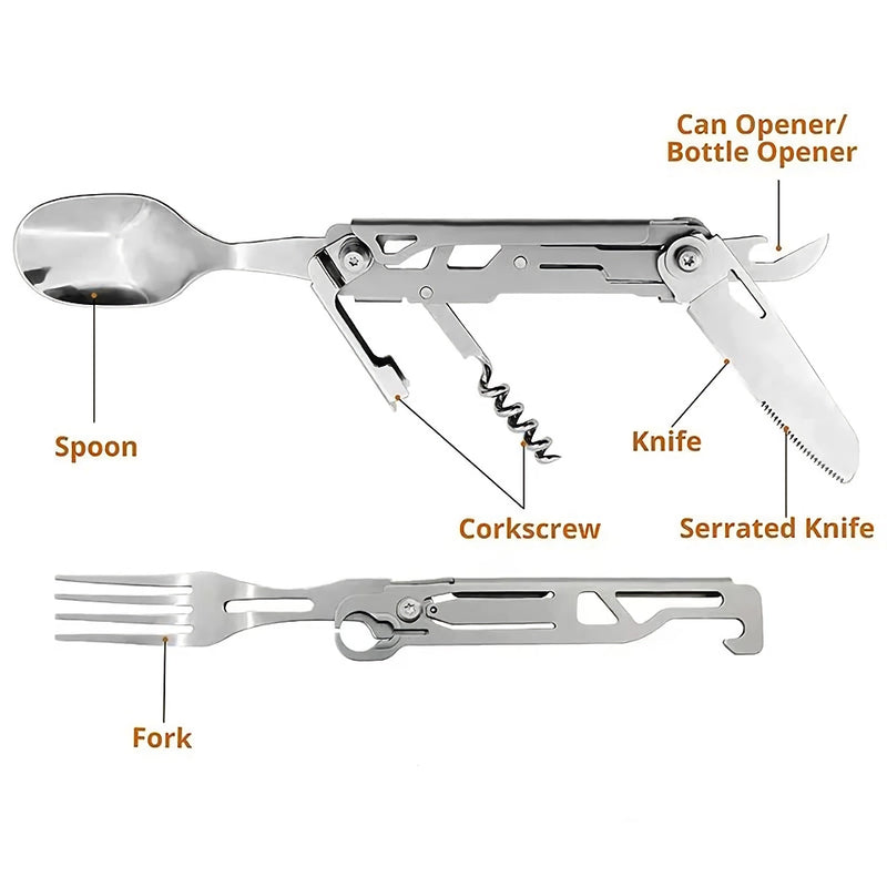 folding camping cutlery set, view 3 - MRSLM