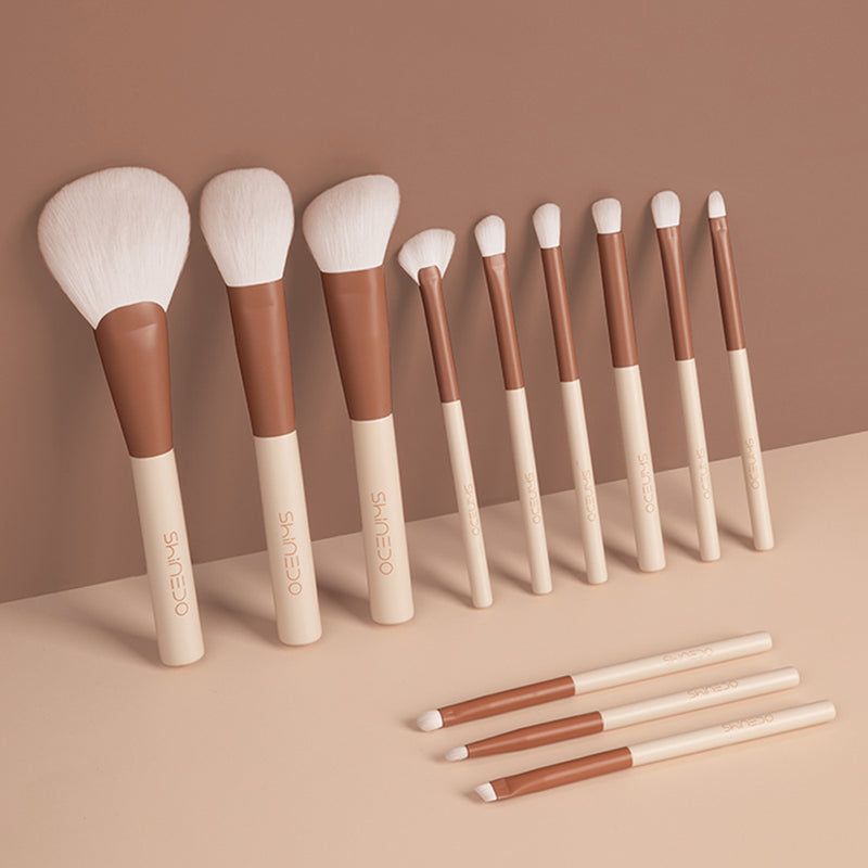 12-piece professional makeup brush set, view 3 - MRSLM