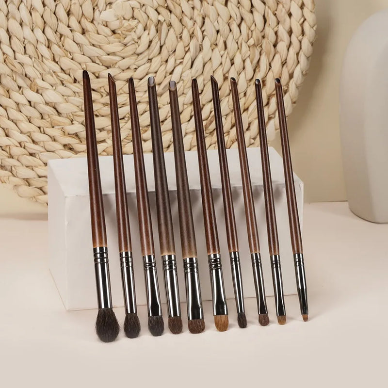 Conjunto de 10 pincéis profissionais para sombra e delineador