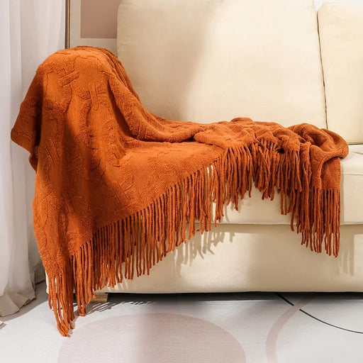 acrylic knit blanket, view 4 - MRSLM