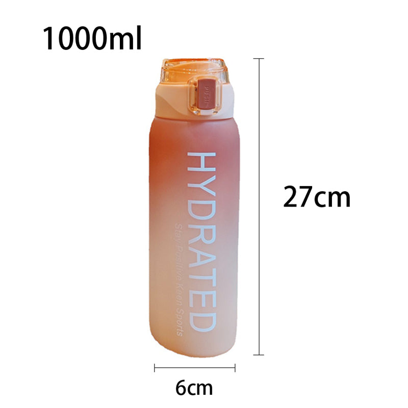 large capacity gradient frosted water bottle, view 10 - MRSLM