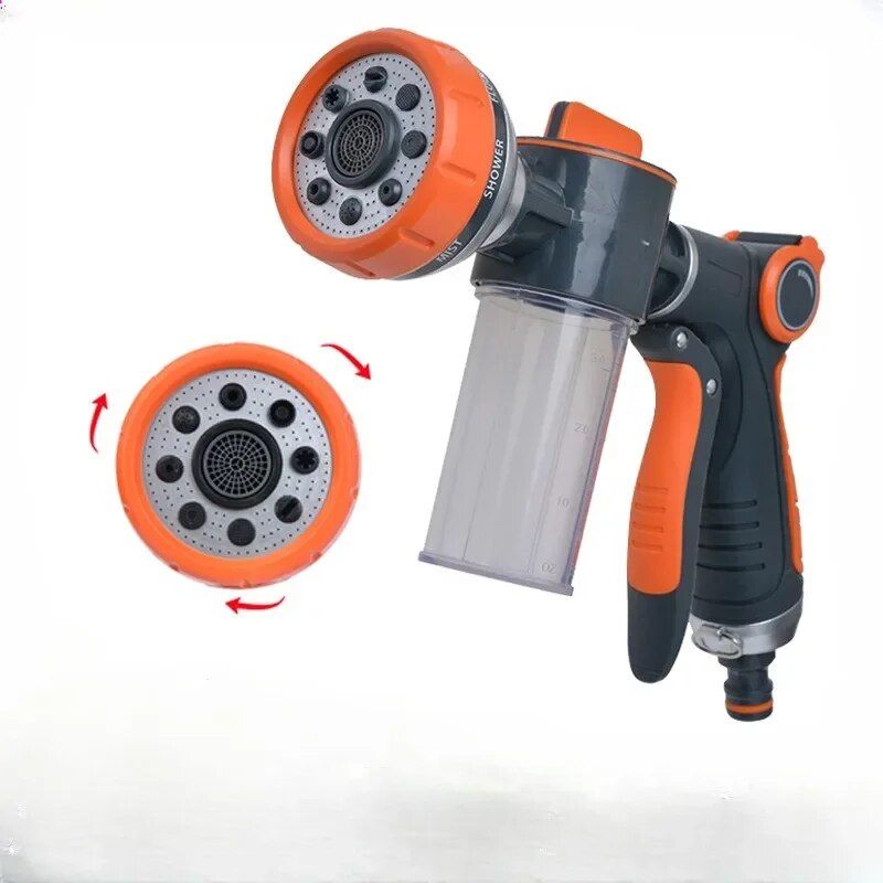 High-Pressure Car Washer Foam Sprayer with 8 Watering Modes