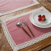 Elegant geometric lace placemats, view 4 - MRSLM