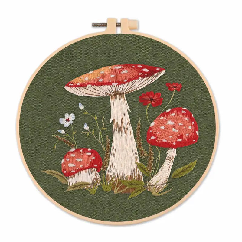 Mushroom embroidery kit, view 3 - MRSLM