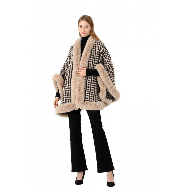 Faux cashmere cape shawl, view 4 - MRSLM