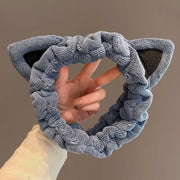 cat ear plush headband, view 2 - MRSLM