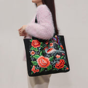 phoenix embroidered shoulder bag, view 4 - MRSLM