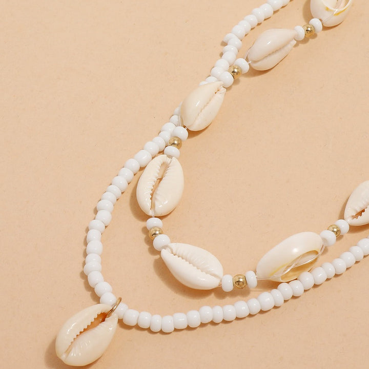 Bohemian Summer Sea Shell Choker Necklace Set