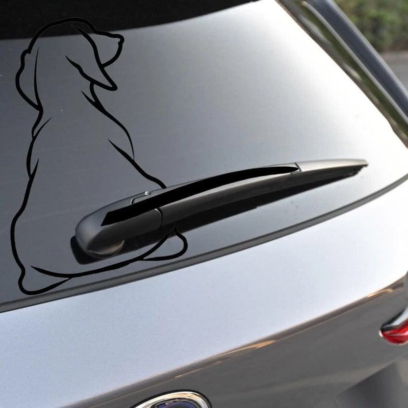 wagging dog tail car wiper decal, view 7 - MRSLM