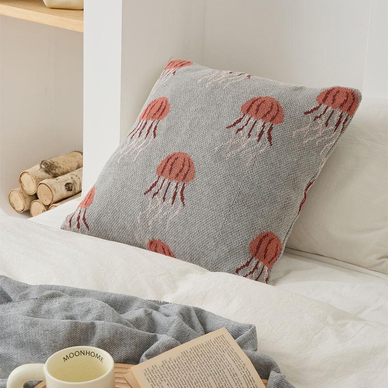 jellyfish knitted cotton pillow cover - MRSLM