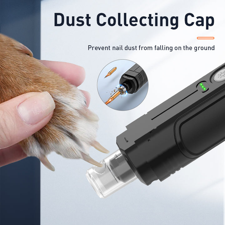 Professional Electric Pet Nail Grinder with Dual LED Light