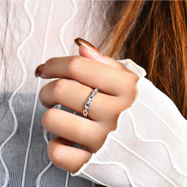Sterling Silver Mosang Diamond Ring Female