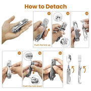folding camping cutlery set, view 5 - MRSLM