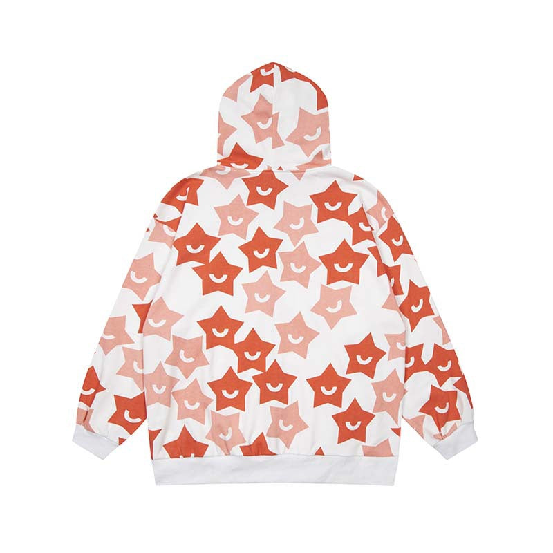 Women's Five Pointed Star Printed Hoodie