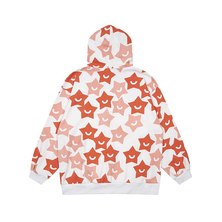 Women's Five Pointed Star Printed Hoodie