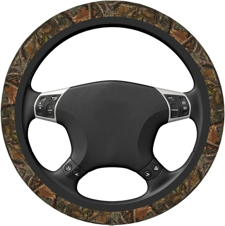 Forest Camouflage Steering Wheel Cover