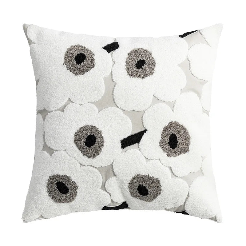 poppy embroidered cushion cover, view 9 - MRSLM