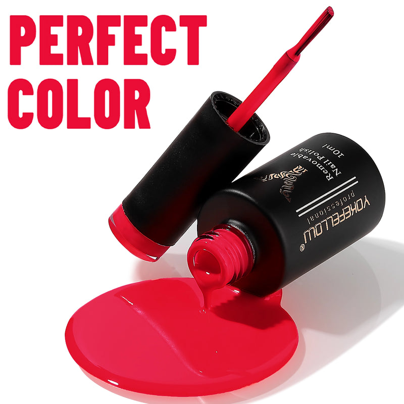 bright red gel nail polish, view 6 - MRSLM