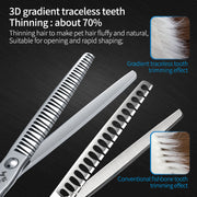 7-inch 3d gradient traceless teeth chunker shears, view 5 - MRSLM
