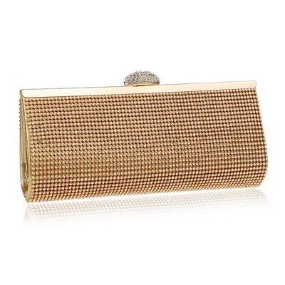 Clutch de noite glamorosa com strass para mulheres