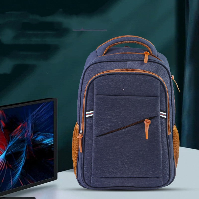 Large Capacity And Simple Men's Backpack Computer Bag